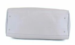 Women's Large PU Leather Weekender Duffel Bag With Satin Interior - Big 22" Carry-On Size - Light Grey -suitcase shop 21RerP69kuL