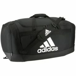 Adidas Defender 4 Large Duffel Bag, Black/White, One Size