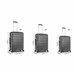 Luggage Sets Suitcase Lightweight TSA Lock Spinner Gray 11 Luggage Sets Suitcase Lightweight TSA Lock Spinner Gray -suitcase shop 313oTgaT9lS