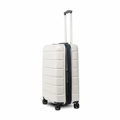 LIZHOUMIL Luggage Sets Suitcase Lightweight TSA Lock Spinner 20In24In28In White ABS -suitcase shop 315XNCrUhrS