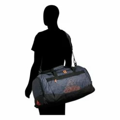 Adidas Defender 4 Medium Duffel Bag, Jersey Onix Grey/Black, One Size -suitcase shop 316SU2DUF9S