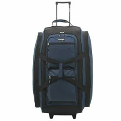 Wrangler Wesley Rolling Duffel Bag, Navy Blue, Large 30-Inch -suitcase shop 31As2TKJ3jL
