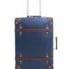 Vintage Luggage Carryon Suitcase Travel - HoJax Classic Trolley Luggage With Spinner Wheels, TSA Lock, Lightweight, 20 Inch, Navy Blue -suitcase shop 31Bpc8J8rKL