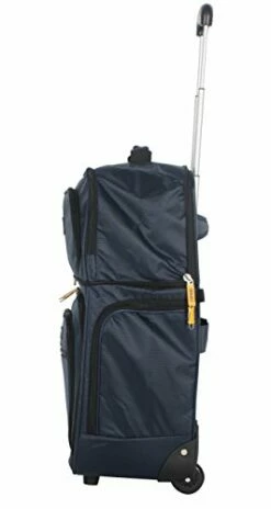 Lucas Convertible Under Seat Carry On Luggage - Expandable 15 Inch Weekender Overnight Business Travel Suitcase - Lightweight 2- Rolling Wheels Bag (Blue) -suitcase shop 31NTZBtYPLL