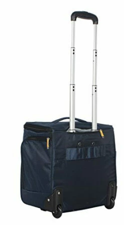 Lucas Convertible Under Seat Carry On Luggage - Expandable 15 Inch Weekender Overnight Business Travel Suitcase - Lightweight 2- Rolling Wheels Bag (Blue) -suitcase shop 31T0e VB0gL