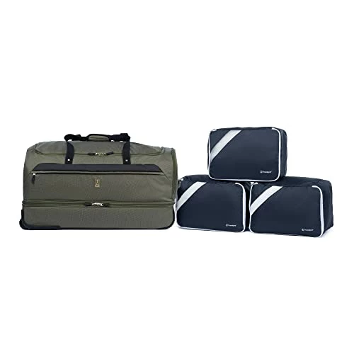 Travelpro Roadtrip 30" Drop-Bottom Rolling Duffel With 3 Large Packing Cubes Included, Olive 6 Travelpro Roadtrip 30" Drop-Bottom Rolling Duffel With 3 Large Packing Cubes Included, Olive - Image 4