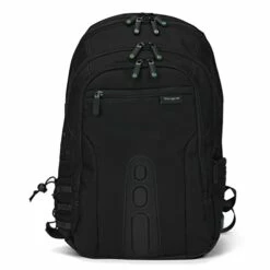 Targus Travel Laptop Backpack For 15.6 Inch Laptops, TSA Checkpoint-Friendly Carry On Travel Backpack For Women Men Business/College Laptop Bag For Work School Travel, Black (TBB013US)