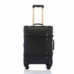 COTRUNKAGE Spinner Vintage Luggage PASCO Carry On Suitcase With TSA Lock (20", Black/Black) -suitcase shop 31gdKkETuFL