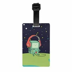 Luggage Tag Adventure Time BMO Suitcase Baggage Label Tag Business Name ID Card Holders Gifts For Women Men Kids Girls Travel Accessories