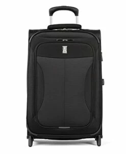 Travelpro Skypro Lightweight Airline Size Carry On Luggage Trolley Suitcase (Midnight Black, 22" Expandable Rollaboard) -suitcase shop 31rg Vme7DL