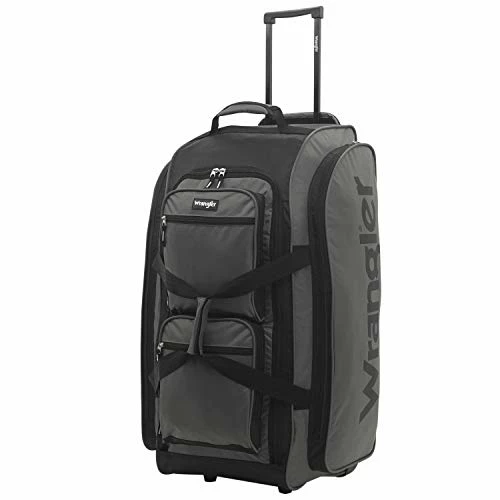 Wrangler Wesley Rolling Duffel Bag, Charcoal Grey, Large 30-Inch 9 Wrangler Wesley Rolling Duffel Bag, Charcoal Grey, Large 30-Inch - Image 7