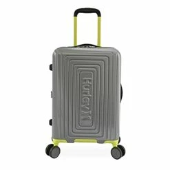 Hurley Suki Hardside Spinner Carry On Luggage 21", Light Grey/Neon -suitcase shop 31vlH710lCS