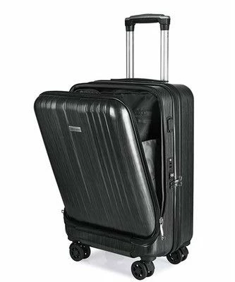 20 Inch Travel Suitcase New Cabin Rolling Luggage With Laptop Bag Women Trolley Case With Charging USB Men Upscale Business Box (Color : Black) 3 20 Inch Travel Suitcase New Cabin Rolling Luggage With Laptop Bag Women Trolley Case With Charging USB Men Upscale Business Box (Color : Black)