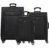 Travelpro Skywalk Limited 3 Piece Spinner Suitcase Set - Softside Expandable Travel Luggage With Spinning Wheels – Carry On & Checked Bags, Black -suitcase shop 41 FFeQ4fSL