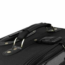 U.S. Traveler New Yorker Lightweight Softside Expandable Travel Rolling Luggage Set, Black/Grey, 4-Piece (15/21/25/29) -suitcase shop 41 cZm0SWiL