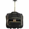 BEBE Women's Evans Wheeled Under The Seat Carry On Bag, Black Croc -suitcase shop 41098OR0dtL