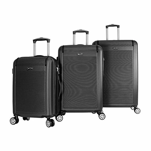 Kemyer 3-piece Hardside Tsa Lock Lightweight Spinner Rolling Luggage Set, Black 3 Kemyer 3-piece Hardside Tsa Lock Lightweight Spinner Rolling Luggage Set, Black