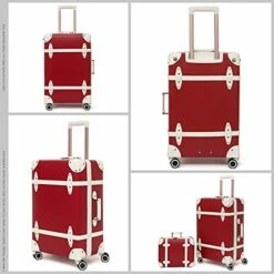 NZBZ Vintage Luggage Sets Of 4 Pieces, Carry On Cute Suitcase With Rolling Spinner Wheels TSA Lock Luggage 14"+20"+24"+28" (Cherry Red) -suitcase shop 4113W41TxkS 21c353b2 b047 4cd4 b45b 0f01a3b46bfc