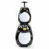 Kiddietotes Kids Carry-on Upright Luggage Suitcase And Backpack Set - Smooth Rolling Wheels - Penguin