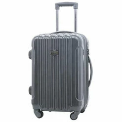 Kensie Women's Alma Hardside Spinner Luggage, Gun Metal, Carry-On 20-Inch -suitcase shop 411RspaXNoL