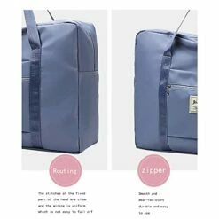 Portable Travel Duffel Bag, Large Capacity Foldable Tote Shoulder Bag, Lightweight Waterproof Carry On Luggage Sport Gym Bag (Light Blue) -suitcase shop 412wS LzUBL