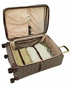 London Fog Brentwood II 4 Piece Set (with Under The Seat Bag), Cappuccino -suitcase shop 4130UKBuISL