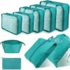 DIMJ Packing Cubes For Travel, 9 Pcs Travel Cubes Set Foldable Suitcase Organizer Lightweight Luggage Storage Bag 5 Colors Options (Blue) -suitcase shop 413HGyhcr8S