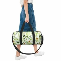 Fredeulva Cabbage Squash Leek Onion Asparagus Duffel Bag Canvas Shoulder Round Gym Sports Travel Weekender Bags For Man Women -suitcase shop 413klewXucS
