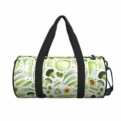 Fredeulva Cabbage Squash Leek Onion Asparagus Duffel Bag Canvas Shoulder Round Gym Sports Travel Weekender Bags For Man Women -suitcase shop 413l3GK5TOS