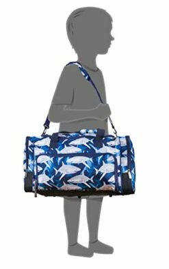 Wildkin Kids Weekender Duffel Bag For Boys And Girls, Carry-On Size And Perfect For Weekend Or Overnight Travel, 600-Denier Polyester Fabric Duffel Bags Measures 22 X 12 X 12 Inches (Sharks) 10 Wildkin Kids Weekender Duffel Bag For Boys And Girls, Carry-On Size And Perfect For Weekend Or Overnight Travel, 600-Denier Polyester Fabric Duffel Bags Measures 22 X 12 X 12 Inches (Sharks) -suitcase shop 414Mbb5rWcL