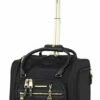 Steve Madden Designer 15 Inch Carry On Suitcase- Small Weekender Overnight Business Travel Luggage- Lightweight 2- Rolling Spinner Wheels Under Seat Bag For Women (Peek-A-Boo Black) -suitcase shop 414jIxV7dKL 6c2fcd73 de44 46b3 b218 314ee043df1c