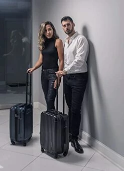 Aer De Aer Premium Carry On Luggage Spinner - Super Light Weight, Maximum Capacity - The Carry On, Re-Imagined, Navy -suitcase shop 415ZUQ3fe8S