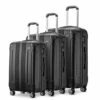 JOYWAY Luggage 3 Piece Set Suitcase Lightweight Hardshell TSA Lock Spinner (black) -suitcase shop 415hyJTdKLS