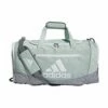 Adidas Defender III Medium Duffel Bag, Green Tint/White, One Size