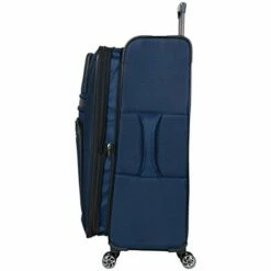 Kenneth Cole Reaction Rugged Roamer Luggage Collection Lightweight Softside Expandable 8-Wheel Spinner Travel Suitcase Bag, Navy, 2-Piece (20" Carry-On / 28" Check Size) -suitcase shop 415xHc55GJL