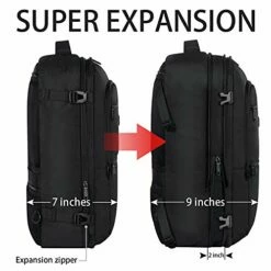 Travel Backpack, 40L Flight Approved Carry On Backpack For Men & Women, Vancropak Expandable Large Luggage Backpack Daypack Water Resistant Lightweight Business Weekender Bag, Black -suitcase shop 416lCYZdTLL
