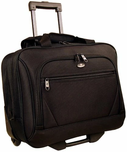 Olympia Luggage Deluxe Rolling Tote, Black, One Size 4 Olympia Luggage Deluxe Rolling Tote, Black, One Size - Image 2