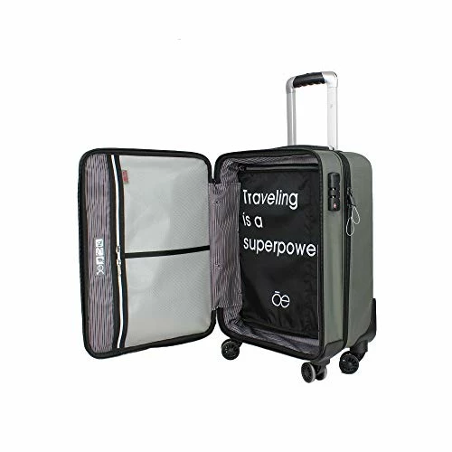 Cloe Carry-On 20 Inch Water-Resistant Luggage With 360º-spinner Wheels In Olive Green Color 9 Cloe Carry-On 20 Inch Water-Resistant Luggage With 360º-spinner Wheels In Olive Green Color - Image 7