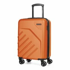 Bugatti Swiss Mobility - LGA Collection - 3 Piece Luggage Set, Lightweight And Resistant Hardside Equipped With Double 360 Degree Spinner Wheels - Made Of ABS Material - Orange -suitcase shop 418c8vmFVlL