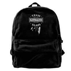 WUHONZS Canvas Backpack Vampire Diaries Originals Team Klaus Rucksack Gym Hiking Laptop Shoulder Bag Daypack For Men Women