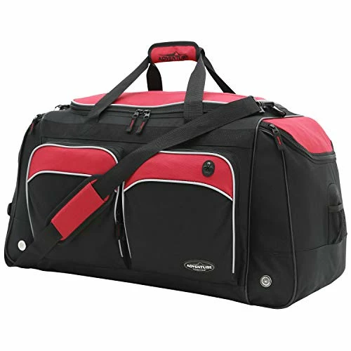 Travelers Club Adventure Travel Duffel Bag, Red, 28 Inch 5 Travelers Club Adventure Travel Duffel Bag, Red, 28 Inch - Image 3