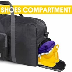 28" Foldable Duffle Bag 120L For Travel Gym Sports Lightweight Luggage Duffel By WANDF (28 Inches (80 Liter), Black 28'') -suitcase shop 419t5fvfU L