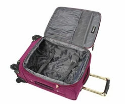 Steve Madden Designer Luggage Collection - Lightweight Softside Expandable Suitcase For Men & Women - Durable 20 Inch Carry On Bag With 4-Rolling Spinner Wheels (Peek-A-Boo Purple) 13 Steve Madden Designer Luggage Collection - Lightweight Softside Expandable Suitcase For Men & Women - Durable 20 Inch Carry On Bag With 4-Rolling Spinner Wheels (Peek-A-Boo Purple) -suitcase shop 41APLlyypOL