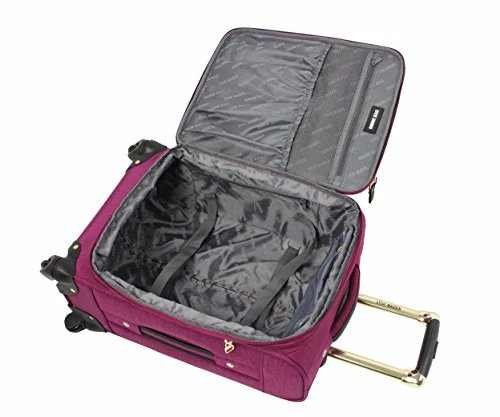 Steve Madden Designer Luggage Collection - Lightweight Softside Expandable Suitcase For Men & Women - Durable 20 Inch Carry On Bag With 4-Rolling Spinner Wheels (Peek-A-Boo Purple) 7 Steve Madden Designer Luggage Collection - Lightweight Softside Expandable Suitcase For Men & Women - Durable 20 Inch Carry On Bag With 4-Rolling Spinner Wheels (Peek-A-Boo Purple) - Image 5