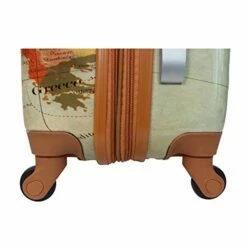 World Traveler Europe 2-Piece Carry-On Spinner Luggage Set With TSA Lock, Brown, One_Size -suitcase shop 41AeY2kEyOL