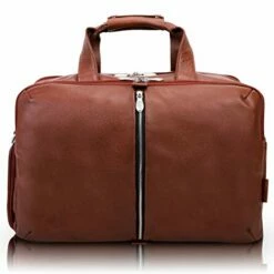 McKleinUSA Avondale, Pebble Grain Calfskin Leather, 22" Leather, Triple Compartment, Carry-All, Travel, Laptop Duffel, Brown (18904)