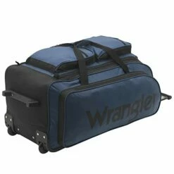 Wrangler Wesley Rolling Duffel Bag, Navy Blue, Large 30-Inch -suitcase shop 41Amvm iXrL