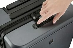 LEVEL8 Carry-On Luggage, Road Runner Pro 20” Lightweight PC Hardside Suitcase With USB Charging Port, Spinner Trolley For Luggage With Front Laptop Pocket, TSA Lock - Dark Grey, 20-Inch -suitcase shop 41BG4IBMakS