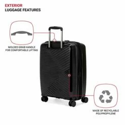 SwissGear 8836 Durable Expandable Spinner Luggage, Black, Carry-On 20-Inch -suitcase shop 41BLQ7km5rL