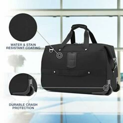 Travelpro Luggage Maxlite 5 20" Lightweight Carry-on Rolling Duffel Suitcase, Black, One Size -suitcase shop 41COfb6EuvL